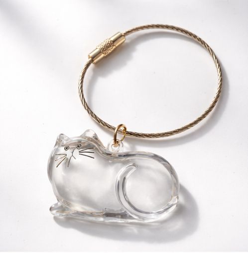 Porte-clés en poils de chat